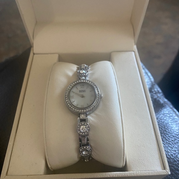 Badgley Mischka Accessories - Badgley Mischka Crystal Bracelet Watch NEW Silver Elegant Dress Watch w/ Box